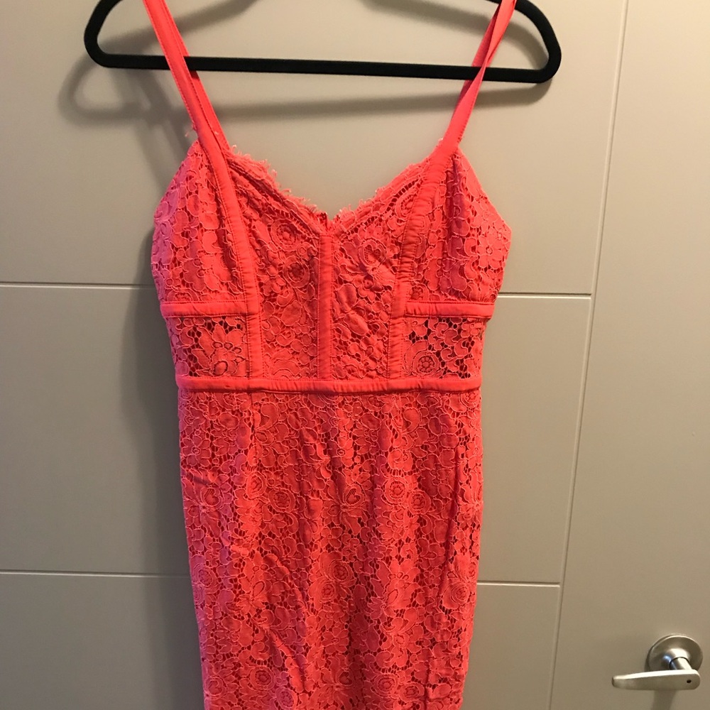 Express pink lace dress